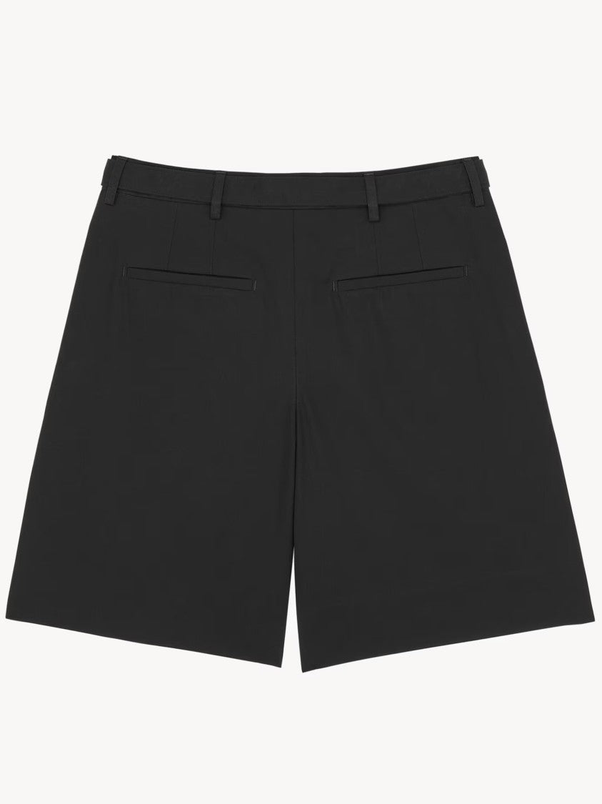 Saint Laurent Black Short Con Cintura Shorts