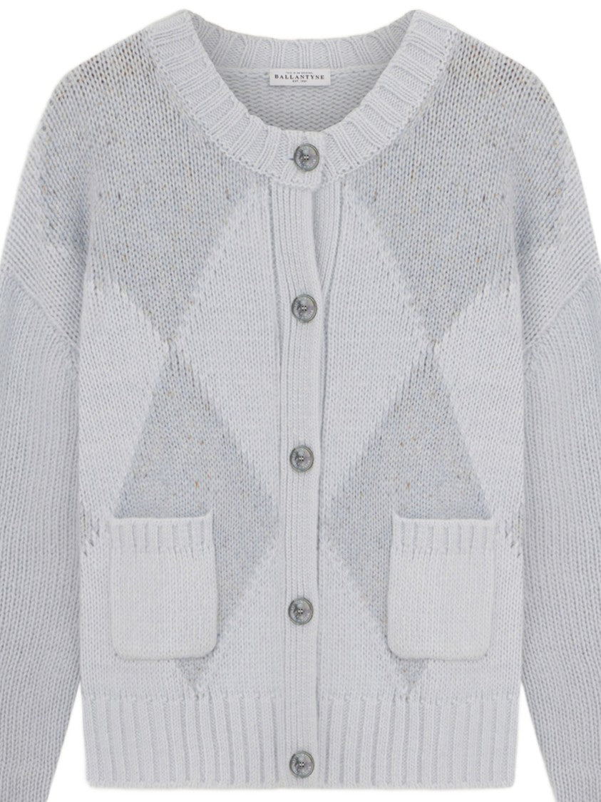 Ballantyne Diamond Pattern Knit Cardigan