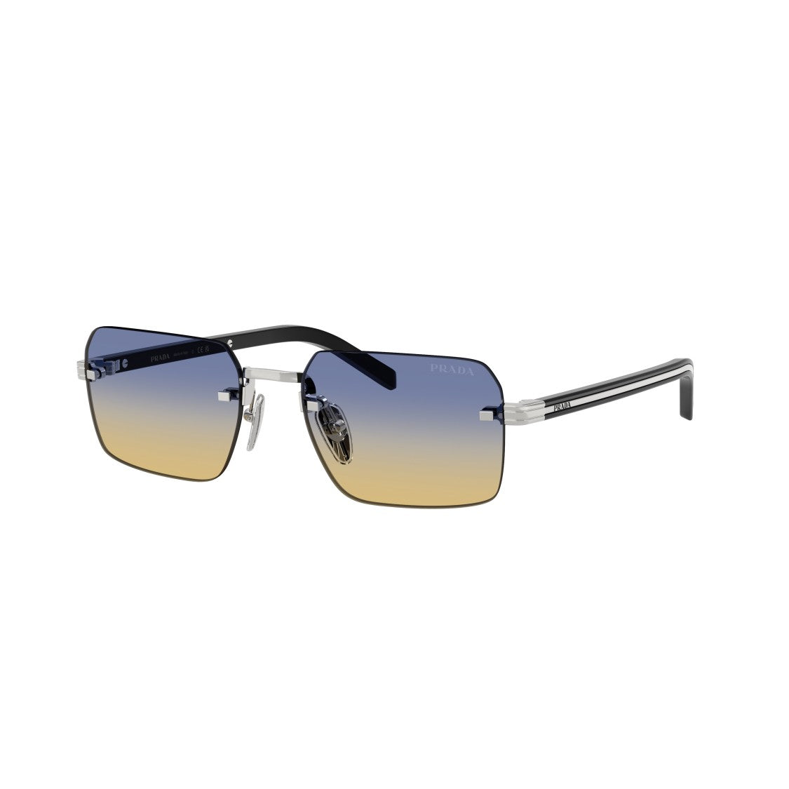 Prada 0Pr D55s Rimless Square Sunglasses