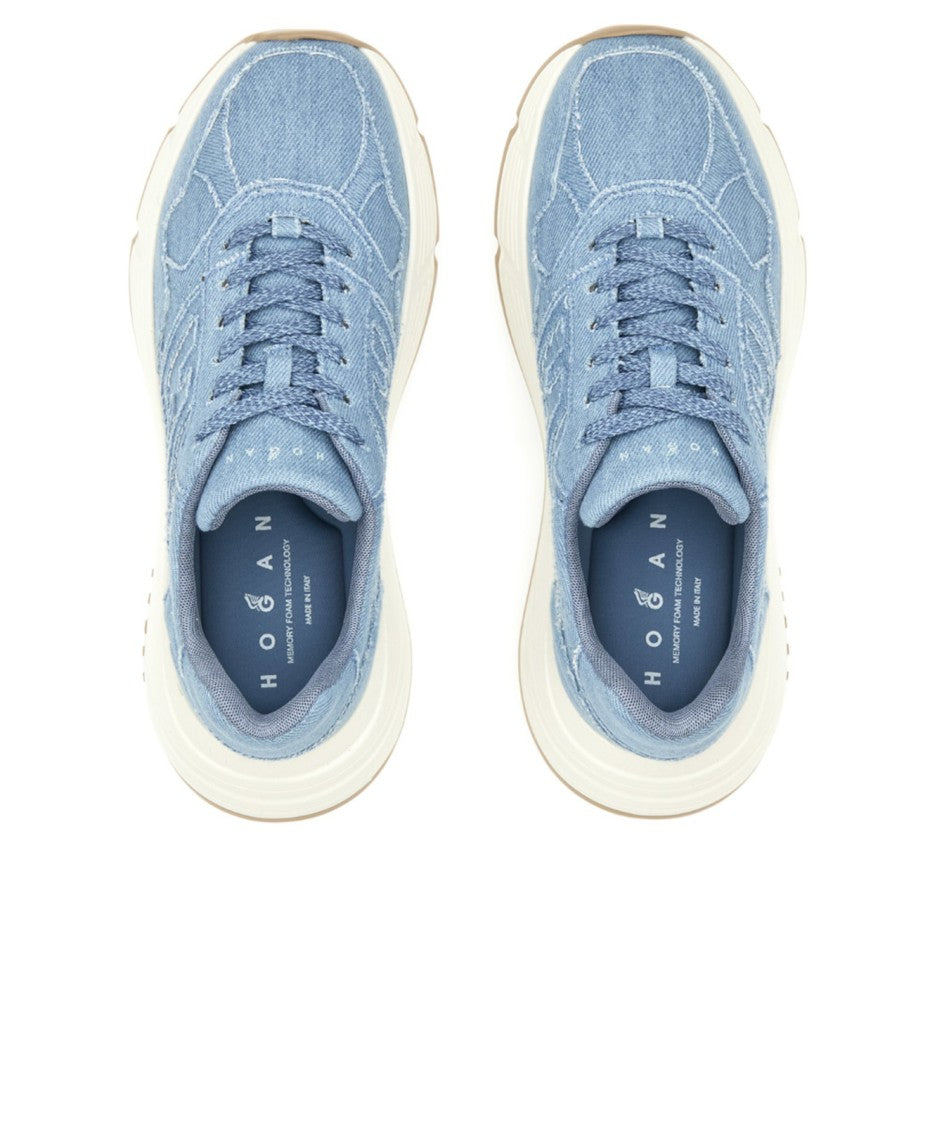 Hogan Light Blue Denim Sneakers