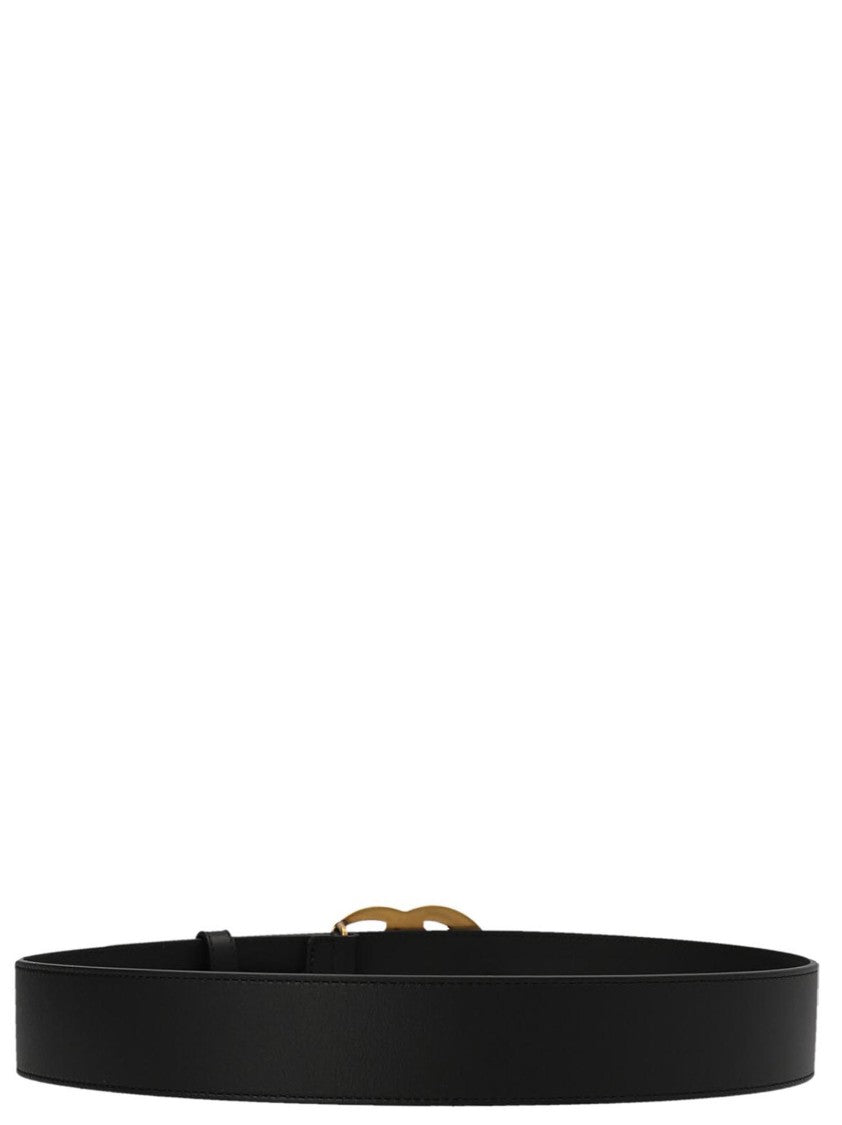 Gucci Narrow Black Leather Belt