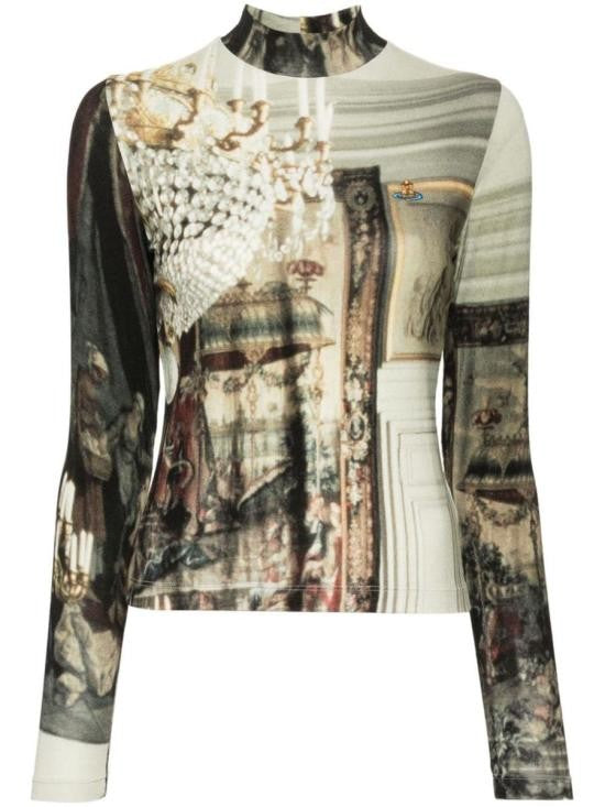 Vivienne Westwood Artistic Print Fitted Turtleneck