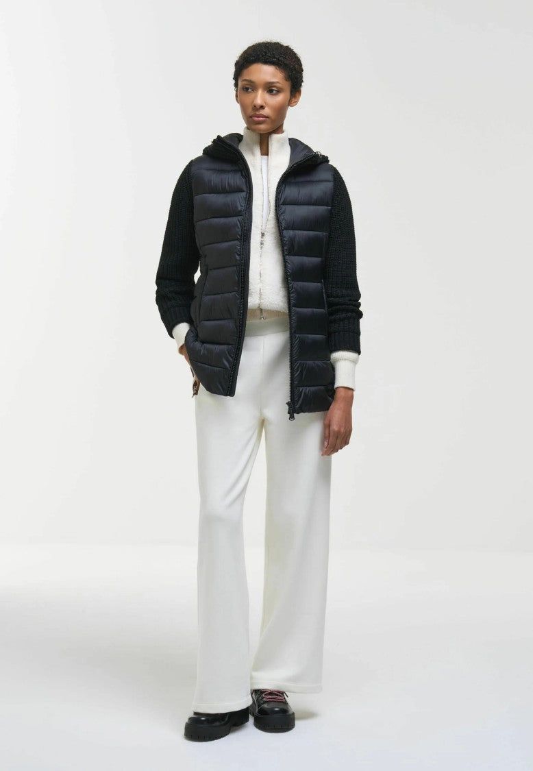 Colmar Quilted Hooded Knitted Sleeves Jacket
