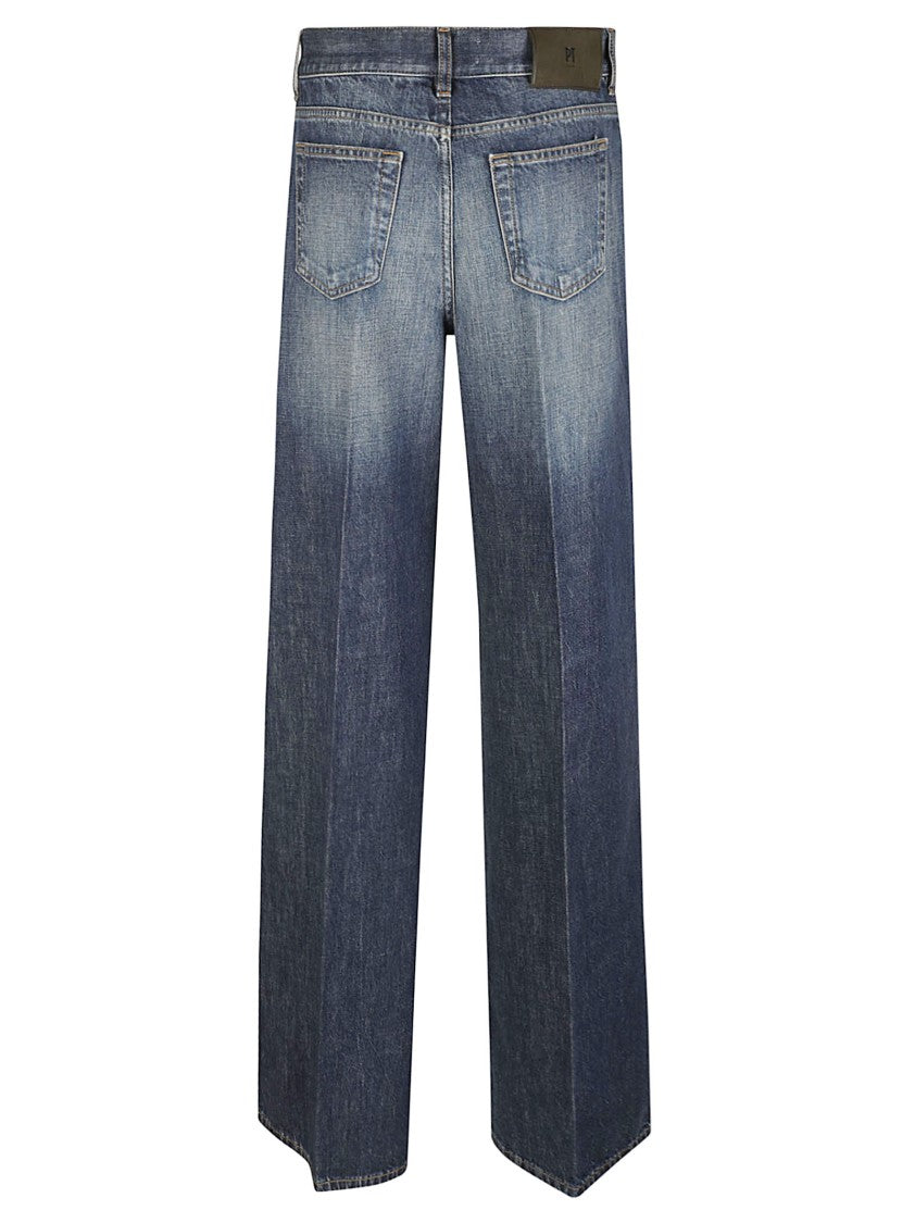 Pt Torino Cindy Vintage Wash Cotton Straight-Leg Jeans