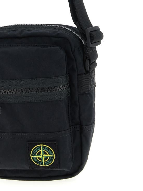 Stone Island Compact Black Crossbody Bag