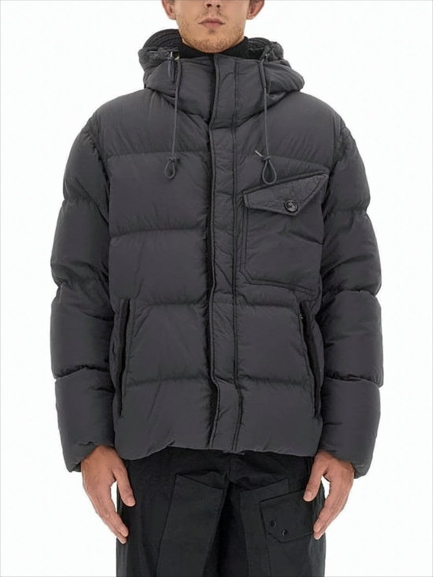 Ten C Quilted Black Down Jacket