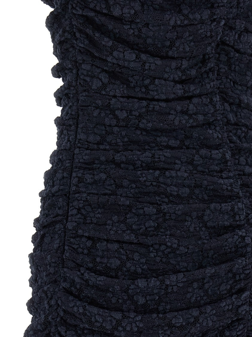 Rotate Birger Christensen Ruched Mini Lace Dress