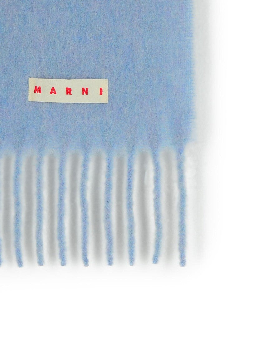 Marni Light Blue Alpaca Blend Scarf