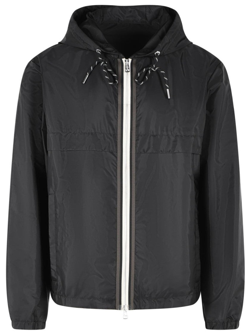 Moncler 'Nidge' Black Polyamide Hooded Jacket