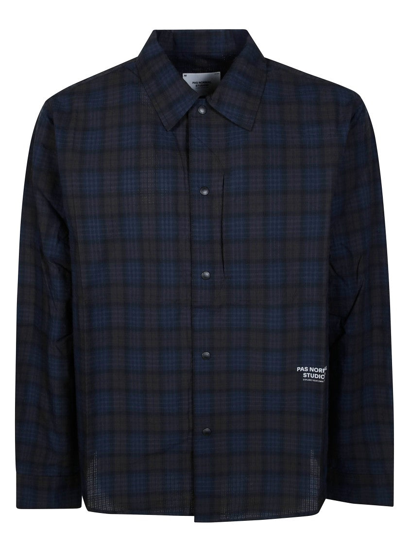 Pas Normal Studios Off-Race Seersucker Boxy Shirt