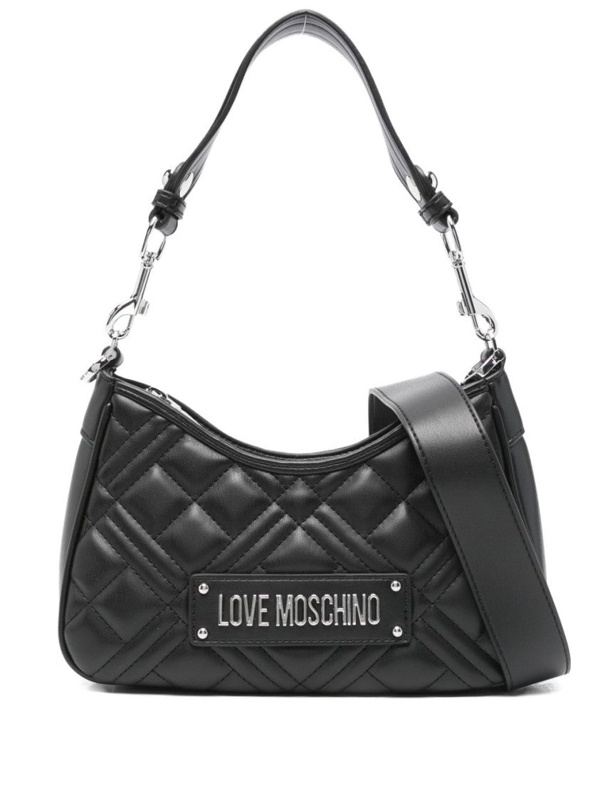 Love Moschino Quilted Shoulder Bag With Silver Hardware