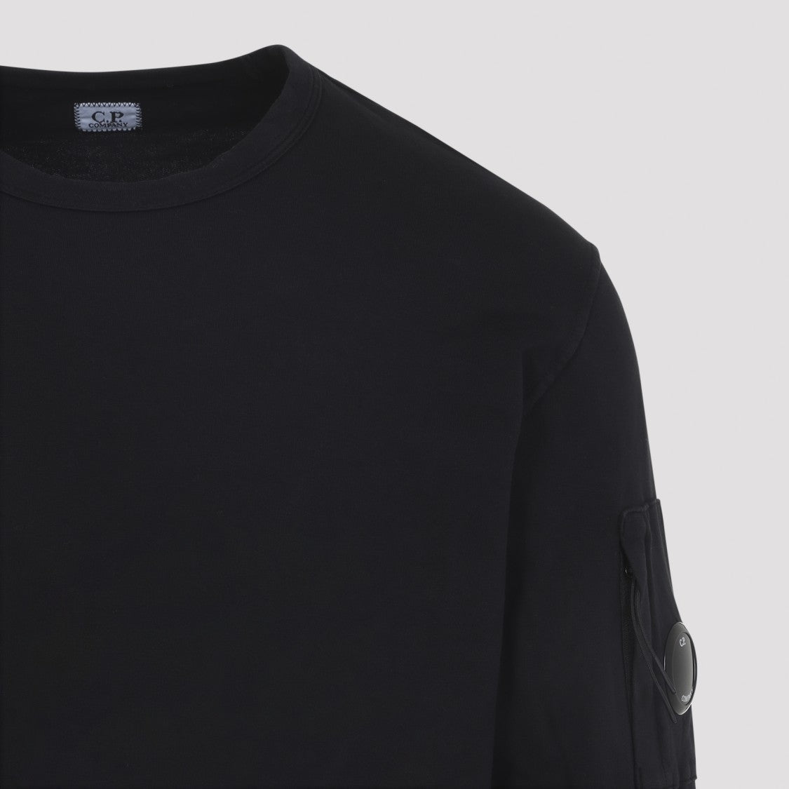 C.P. Company Light Fleece Black Cotton Sweatshirt