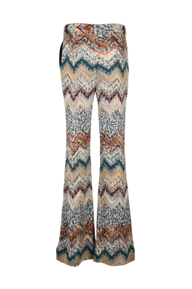 Missoni Knitted Bell Bottom Trousers - Beige