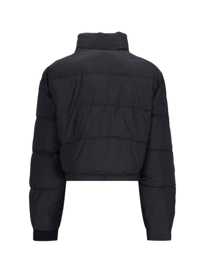 Courrèges Logo Crop Puffer Jacket – Black
