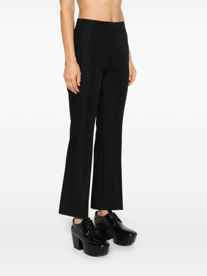 Gucci Flared Trousers With Embroidered Logo