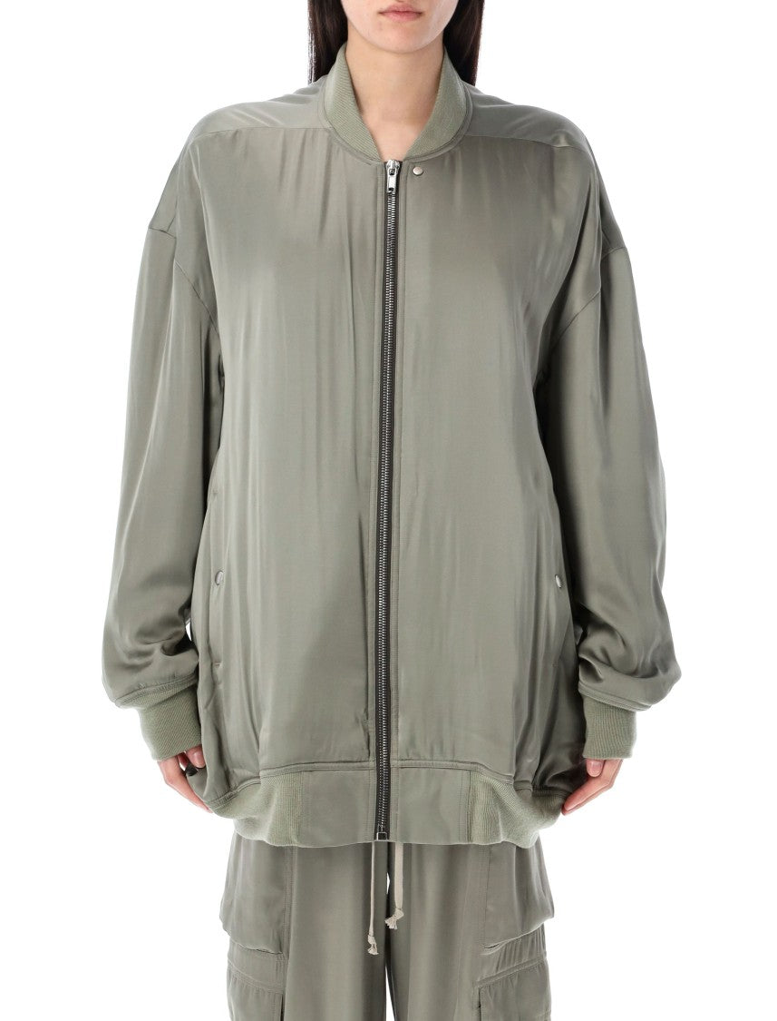Rick Owens Oversized Peter Bomber Jacket With Smooth Finish