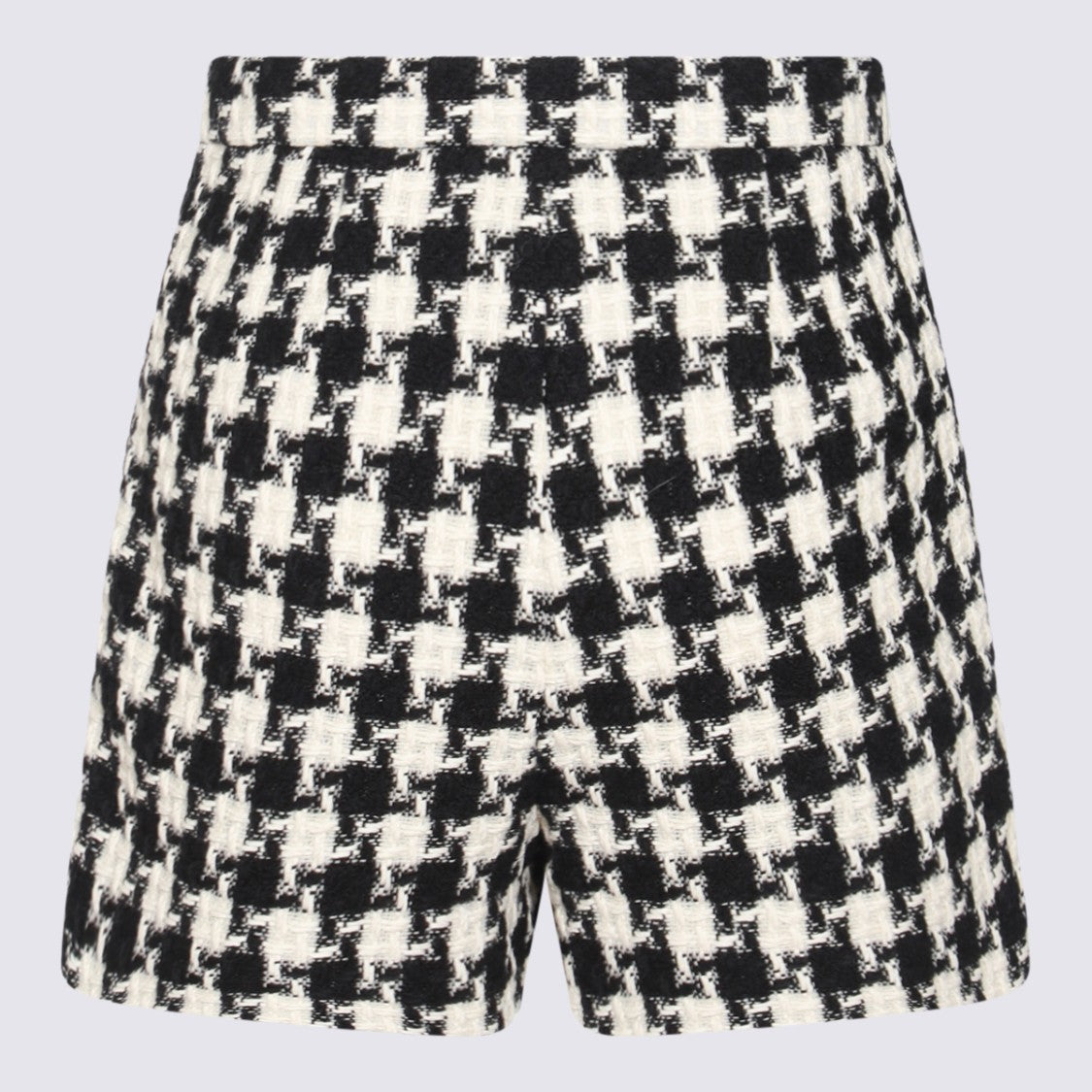 Valentino High-Waisted Houndstooth Shorts With Tailored Fit