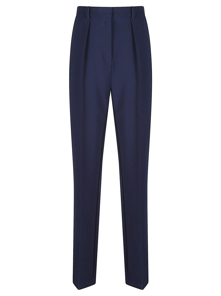 Elisabetta Franchi Straight Leg Pleated Polyester-Blend Pants