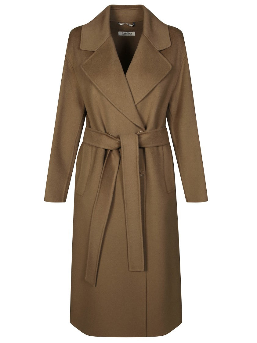 Max Mara Double-Breasted Tailored Coat With Wide Lapels