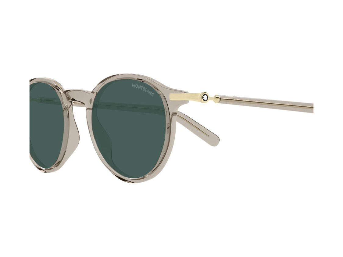 Montblanc Gold Beige Mb0461s Translucent Round Sunglasses