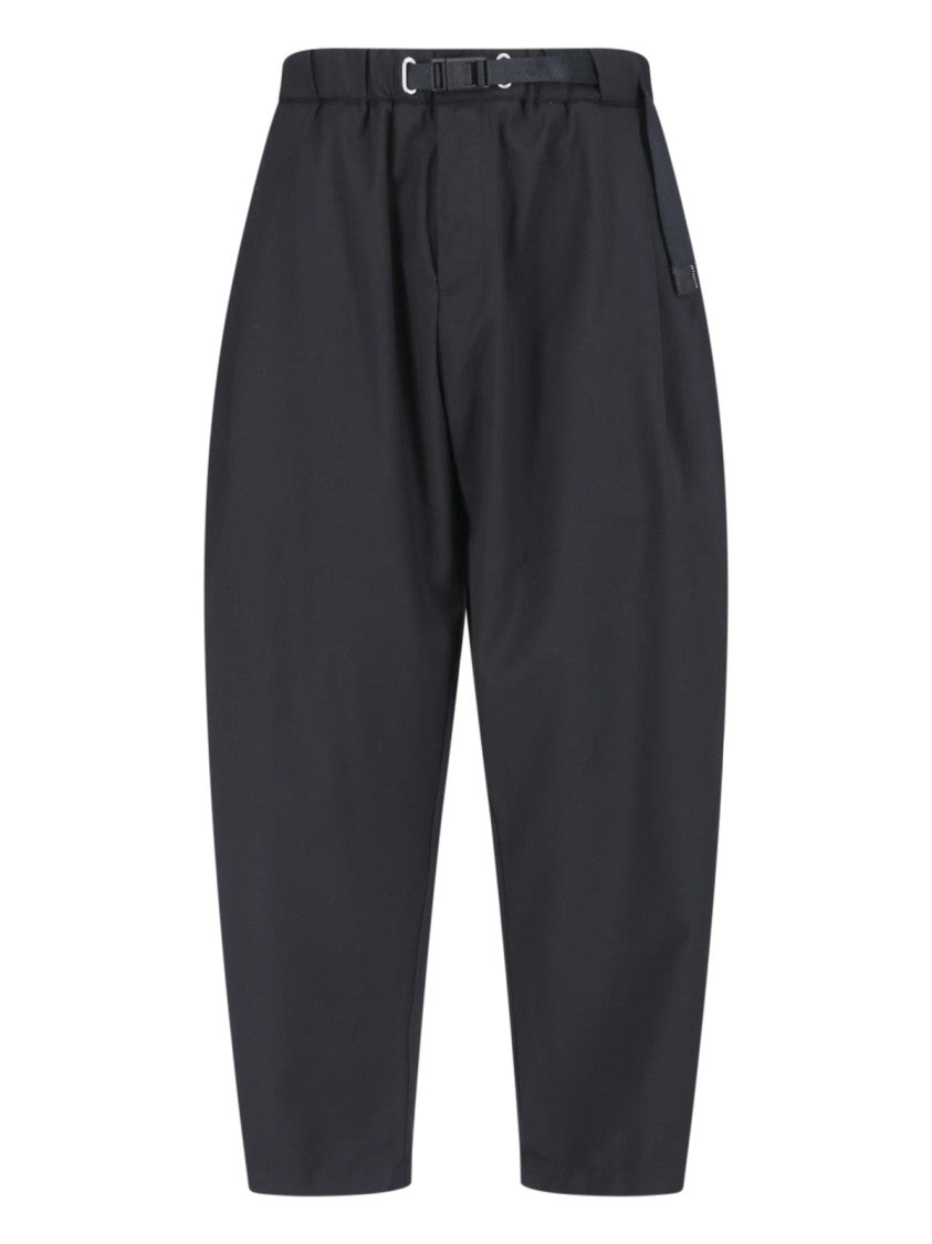 White Sand Relaxed Fit Cropped Matte Trousers