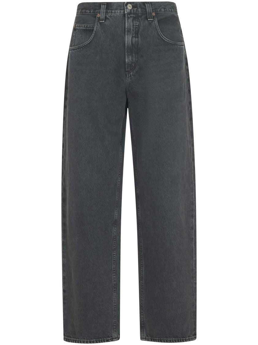 Agolde Wide-Leg Trousers With Vintage Finish