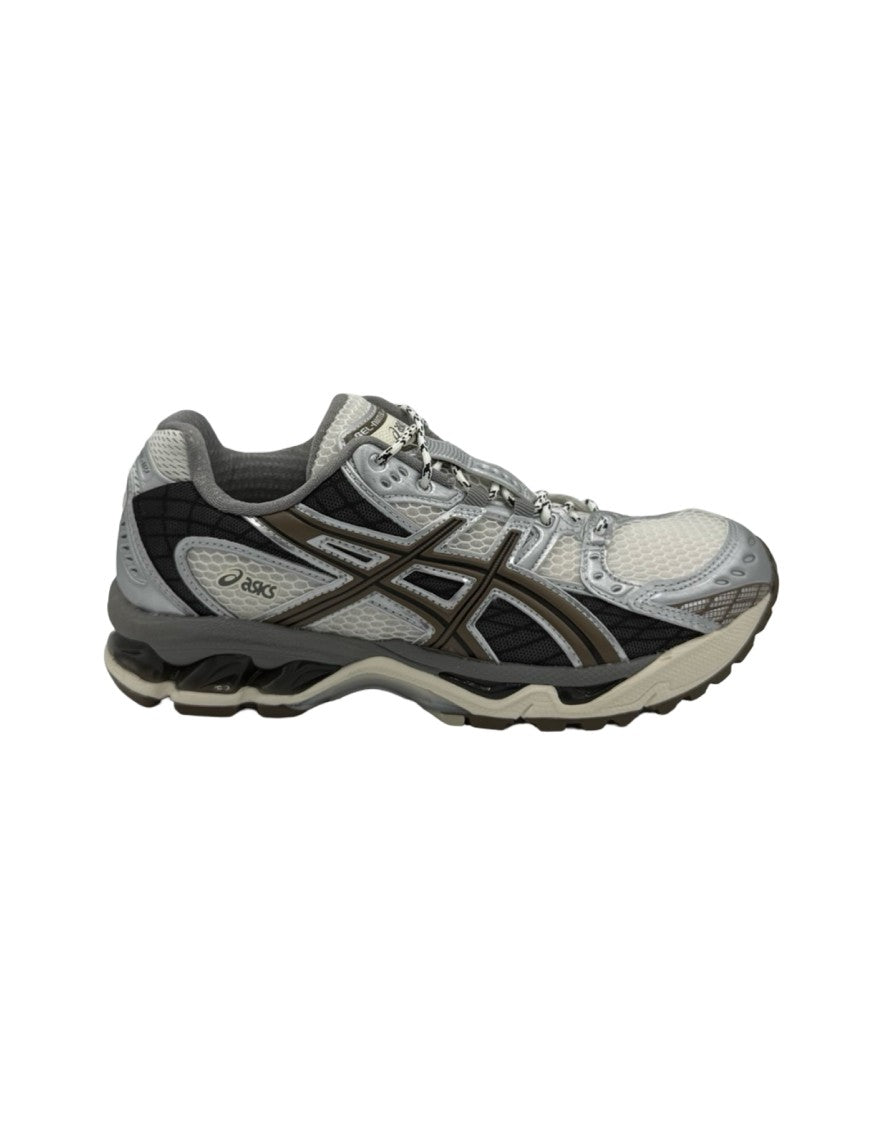 Asics Mesh-Upper Grey Athletic Sneakers With Cushioned Sole
