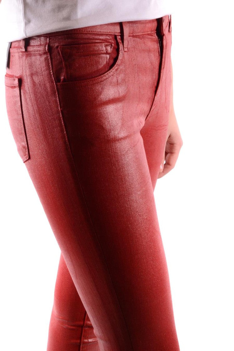 J Brand Slim-Fit Cropped Jeans With Coated Finish