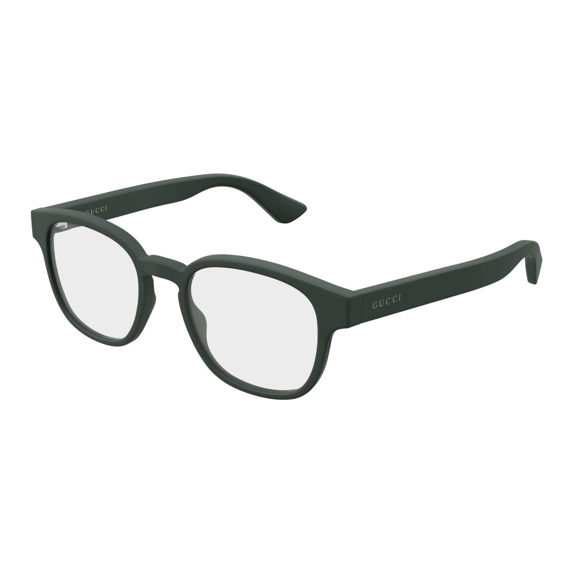 Gucci Matte Dark Green Square Frame Eyeglasses