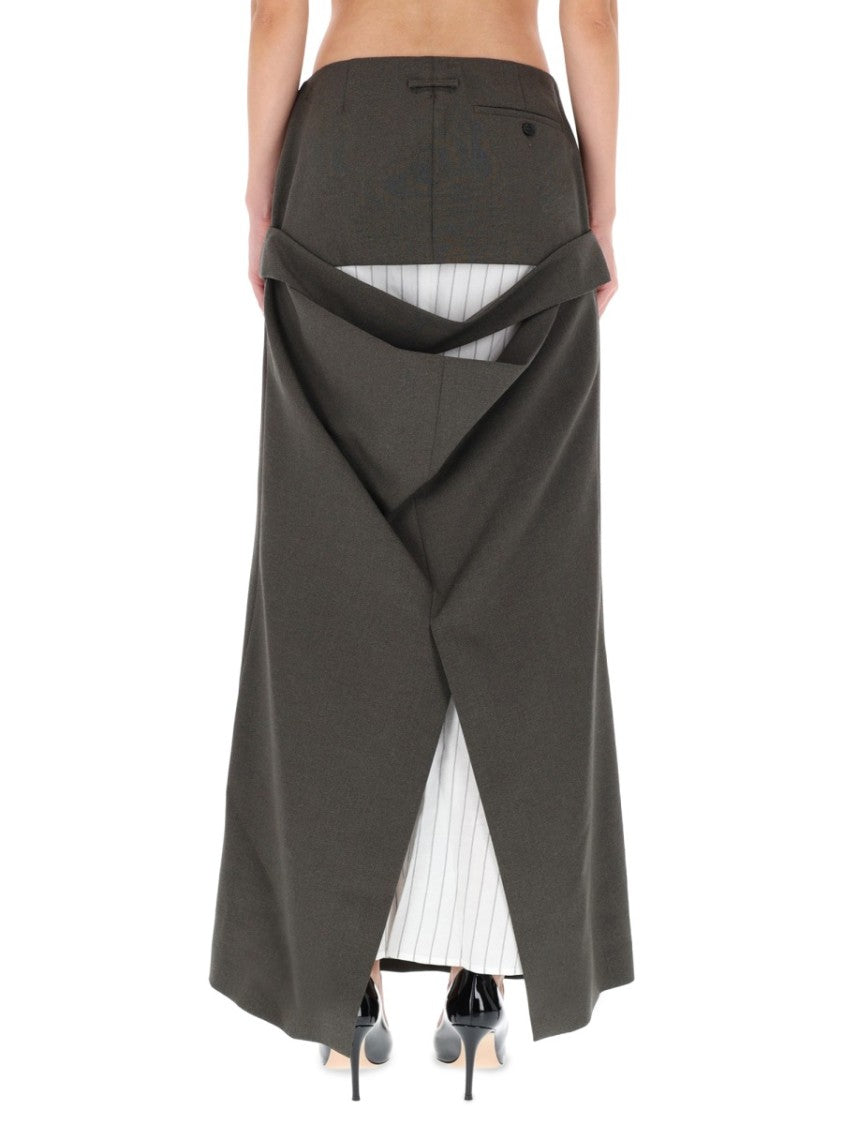 Jean Paul Gaultier Deconstructed Skirt With Martingale Detail