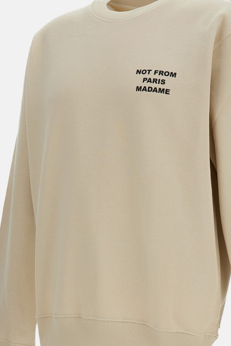 Drôle De Monsieur Crew-Neck Slogan Sweatshirt