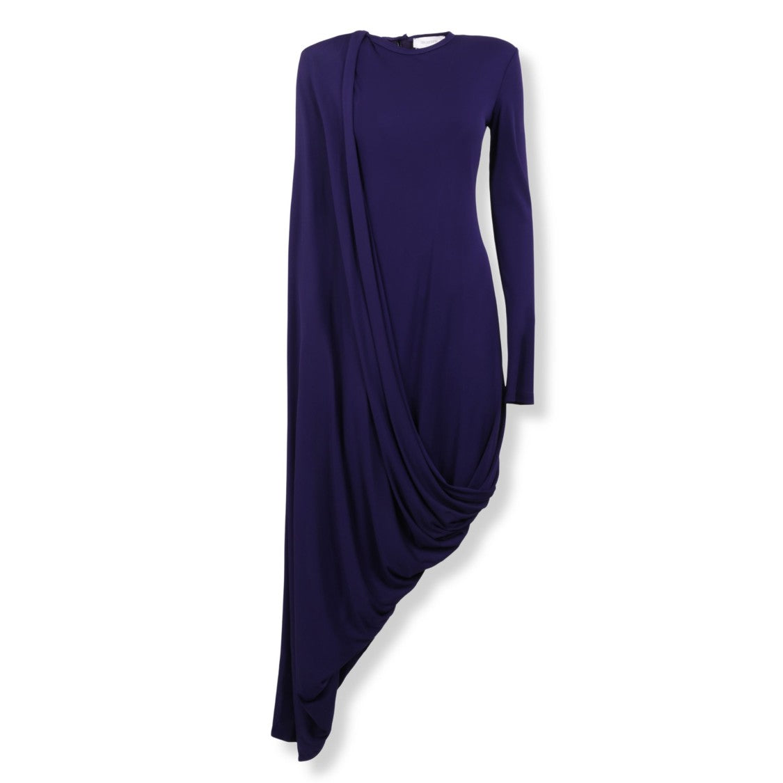 Sportmax Asymmetrical Draped Midi Dress With Side Slit