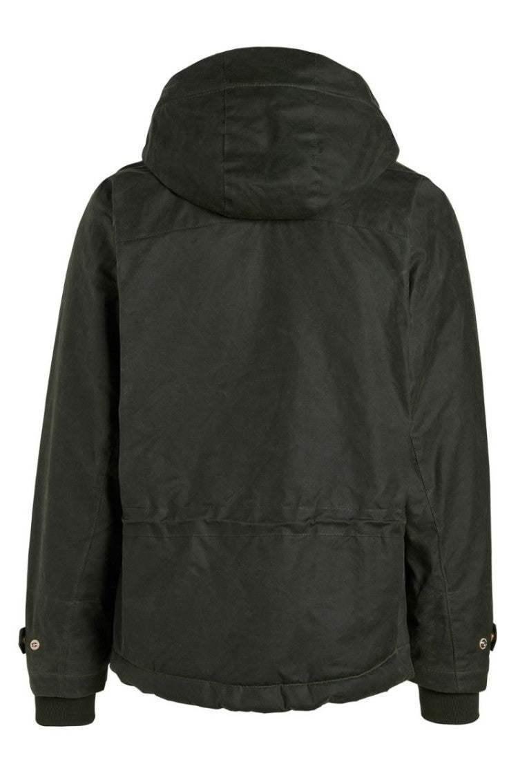 Manifatture Ceccarelli Dark Green Hooded Waxed Cotton Mountain Jacket