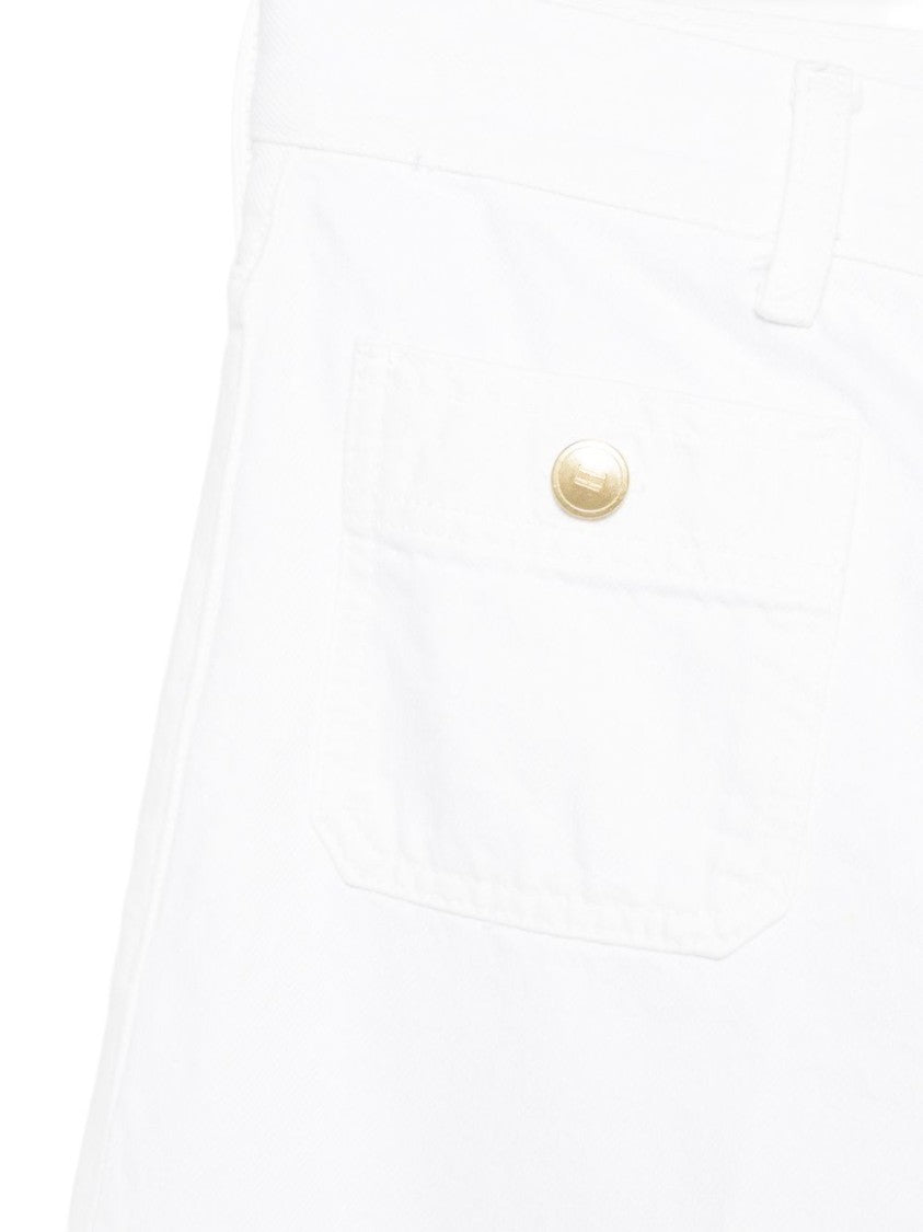 Tommy Hilfiger White Patch Pockets Cotton Jeans