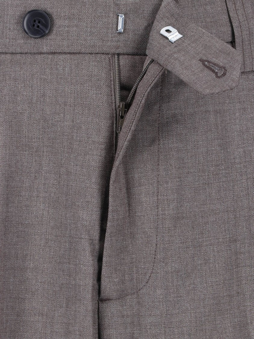Mfpen Taupe Mid-Rise Tailored Wool Trousers