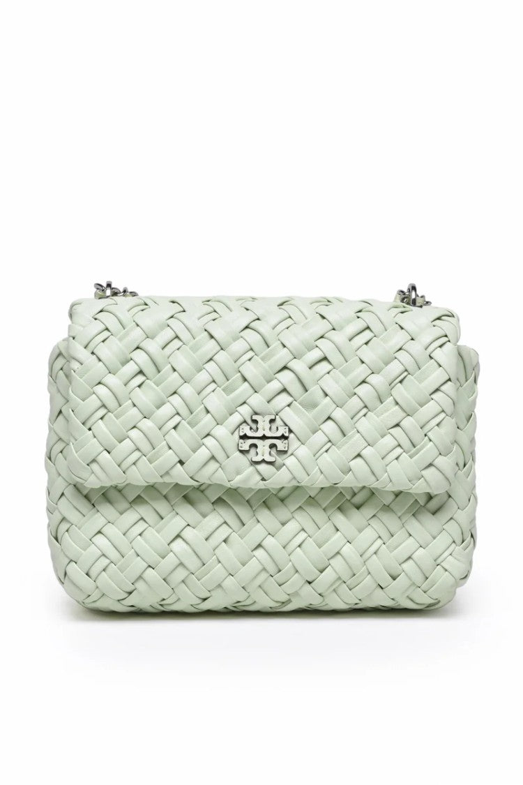 Tory Burch Britten Woven Small Shoulder Bag - Green