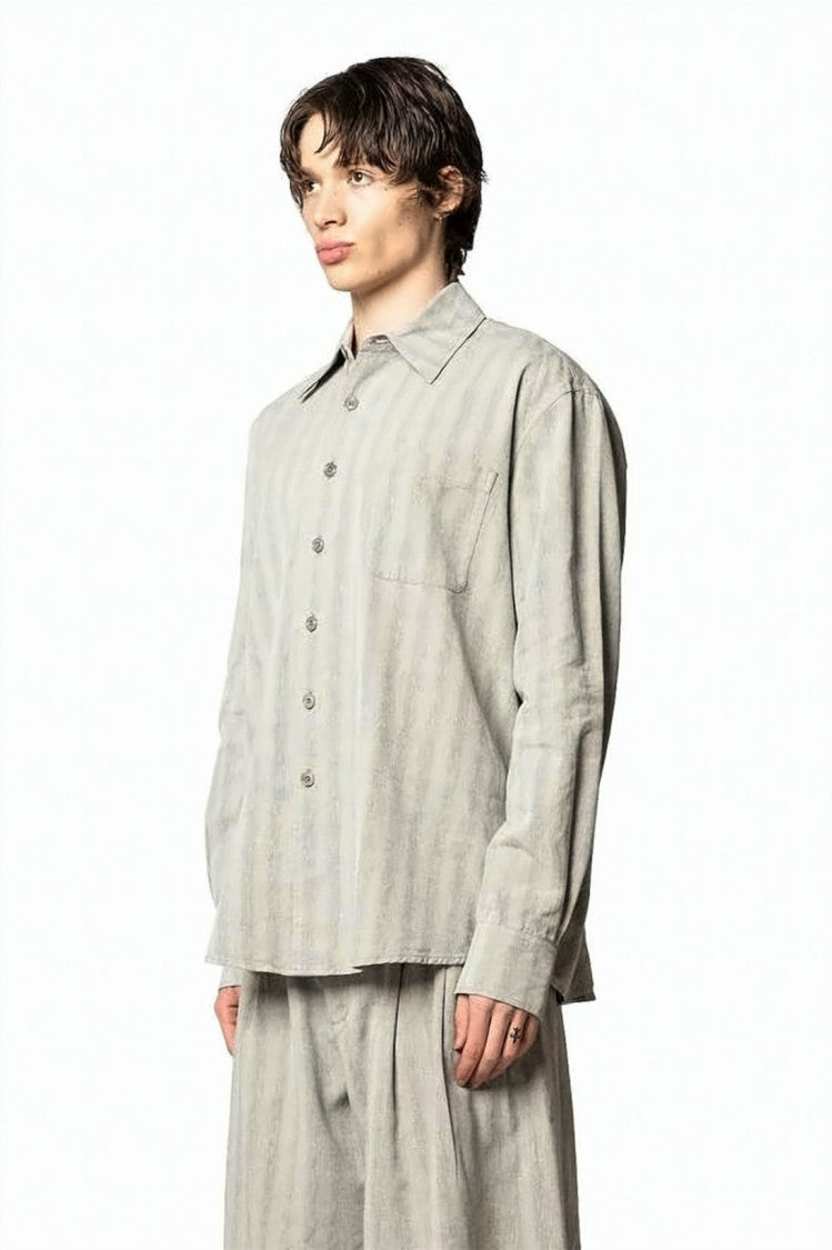 Our Legacy Long-Sleeve Relaxed Fit Shirt With Textured Pattern