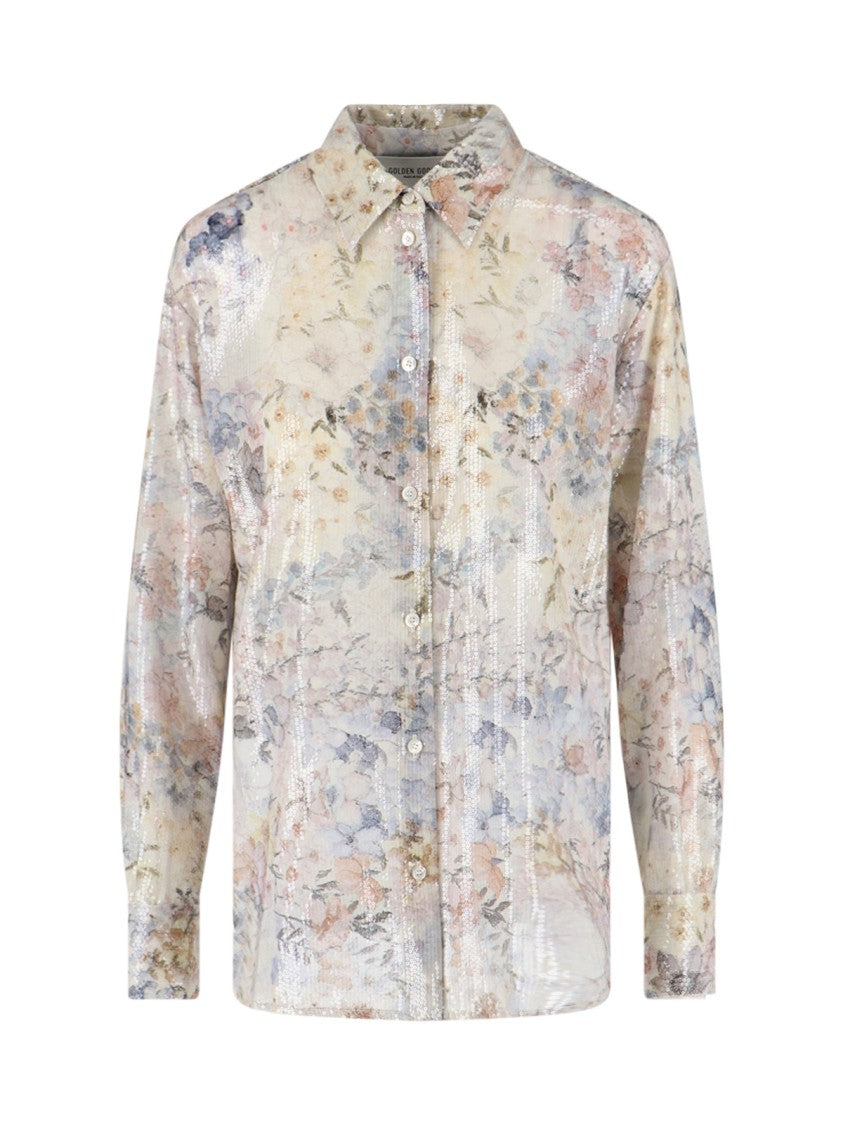 Golden Goose Floral Pleated Shirt – Multicolor