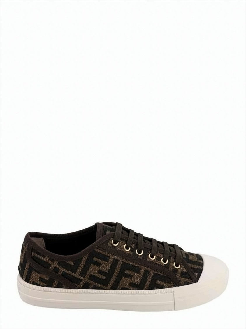 Fendi Low-Top Sneakers With Monogram Pattern
