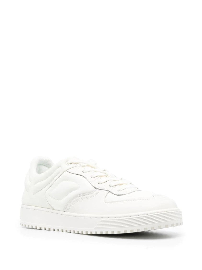 Emporio Armani White Trainers With Cow Leather Construction