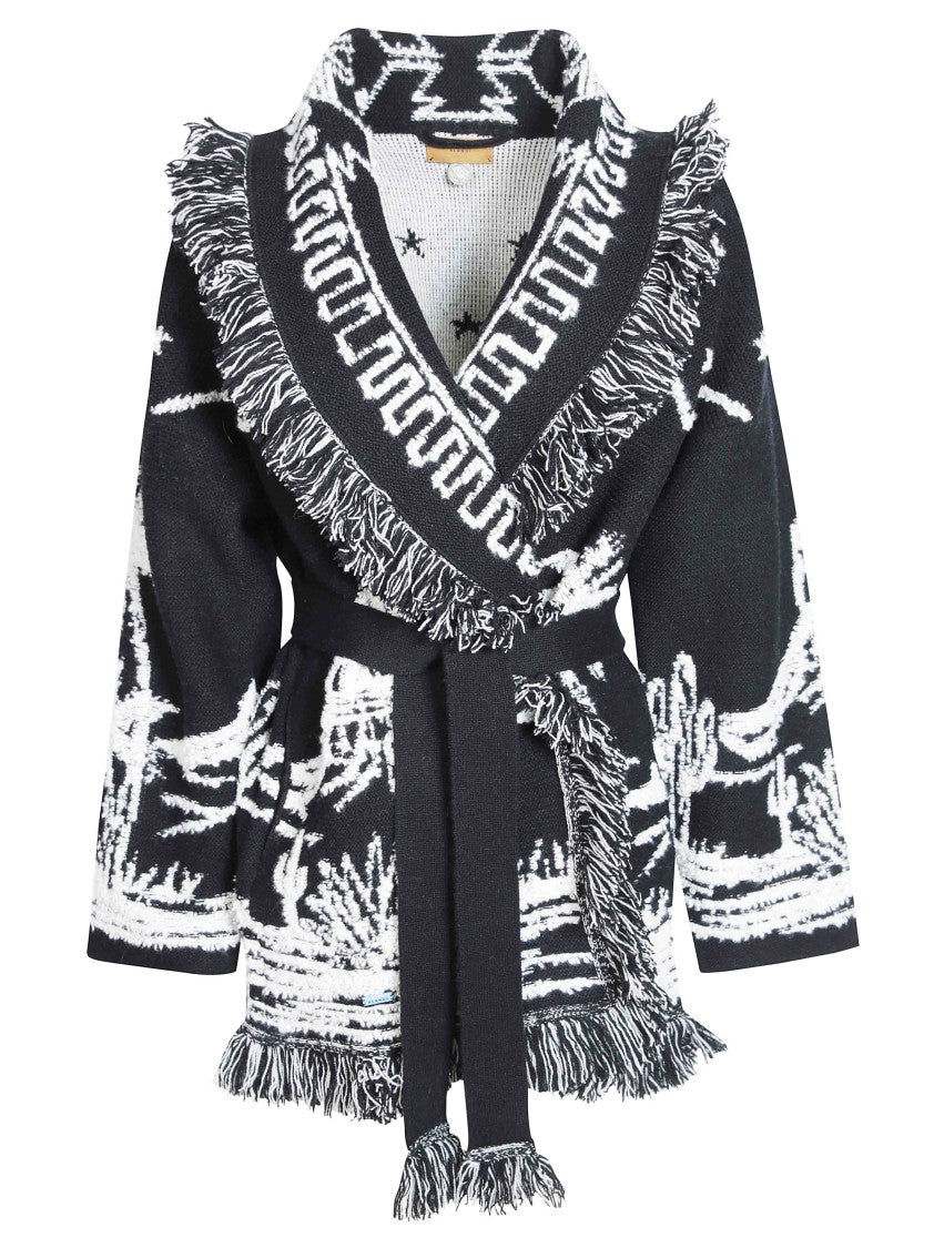 Alanui Canyon Spirit Southwestern Pattern Fringe Cardigan
