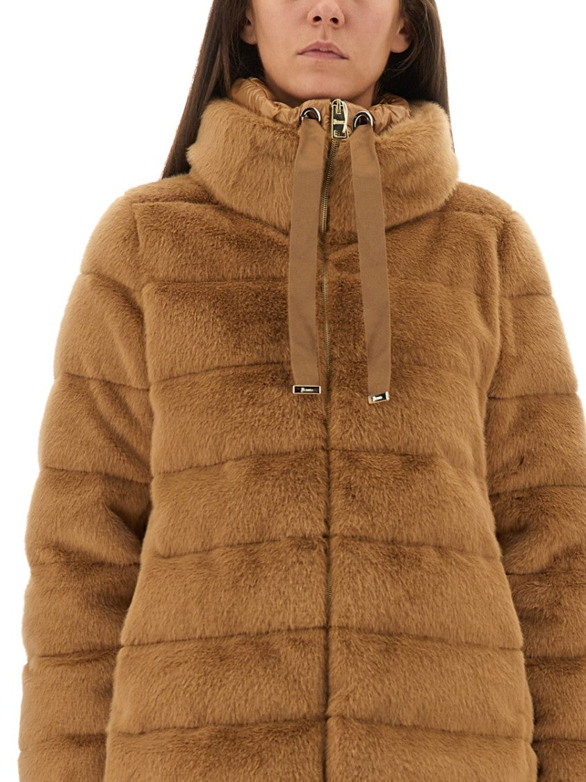 Herno Plush Eco Fur Down Jacket