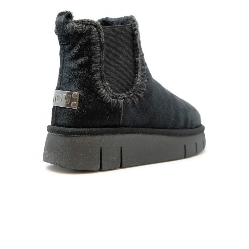 Mou Bounce Chelsea Boots Ponyskin Black