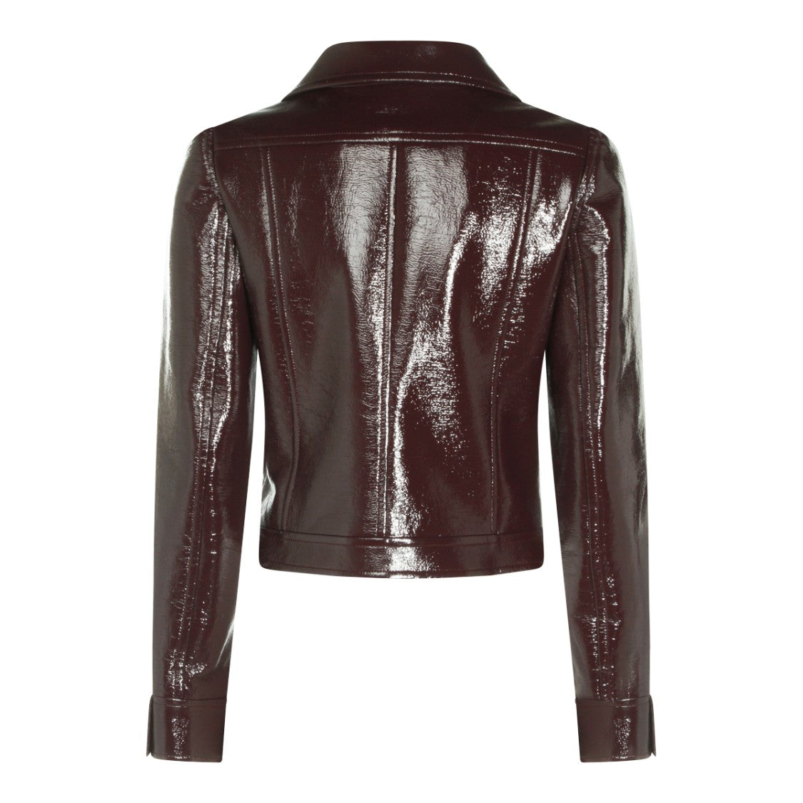 Courrèges Dark Red Cotton Cropped Jacket