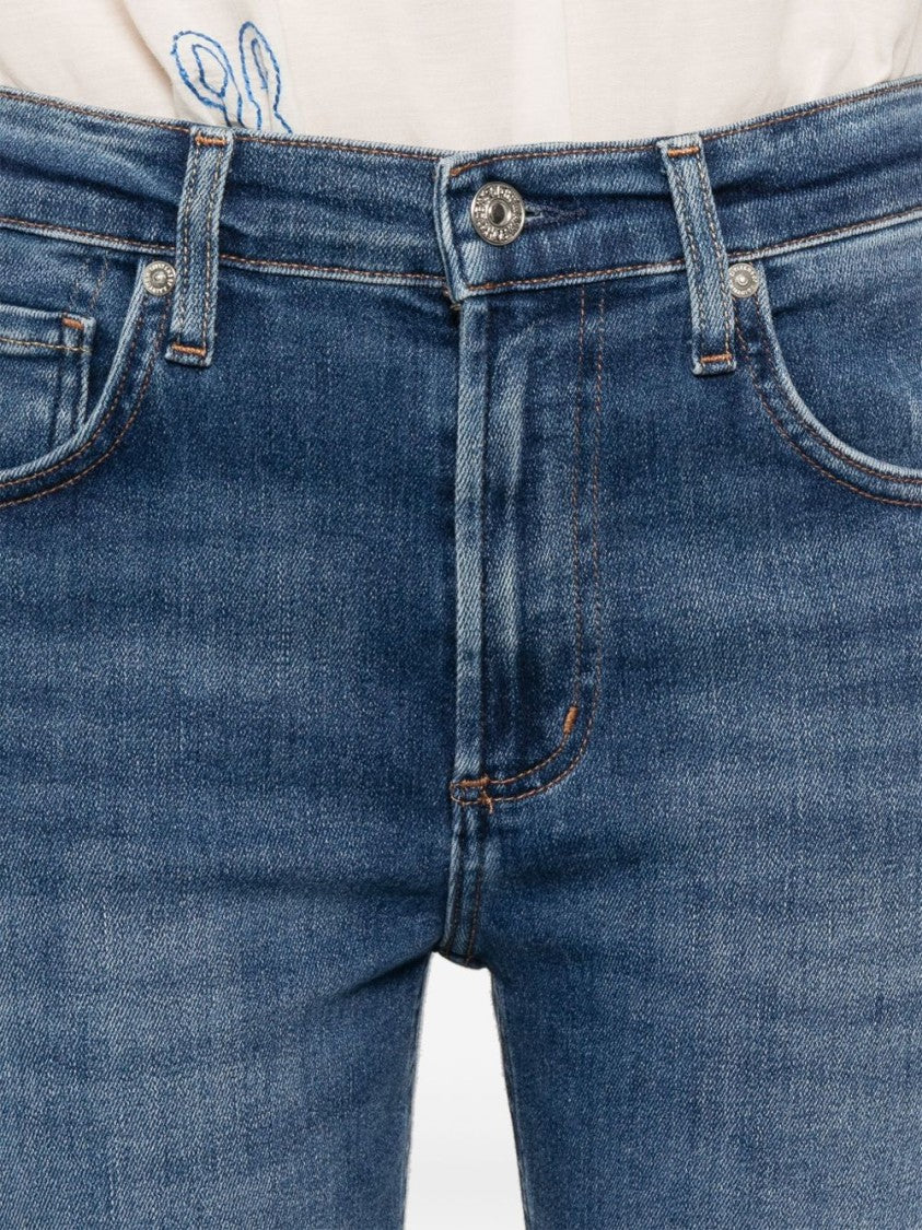 Citizens Of Humanity Mid-Rise Blue Denim Slim Fit Jeans