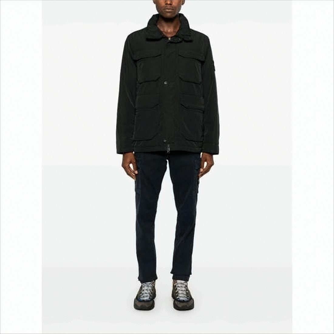 Stone Island Padded Jacket With High Collar