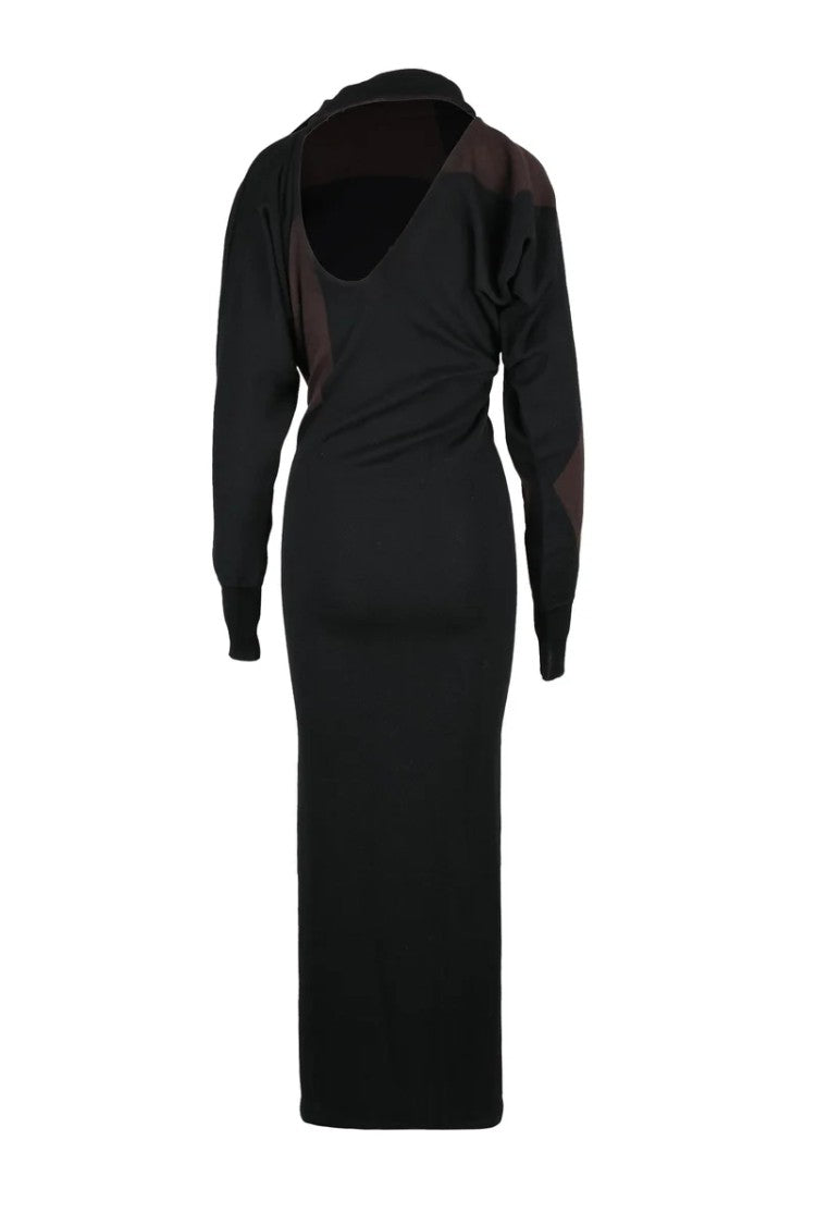 Philosophy Di Lorenzo Serafini Women's Asymmetric Long Dress - Black/Brown