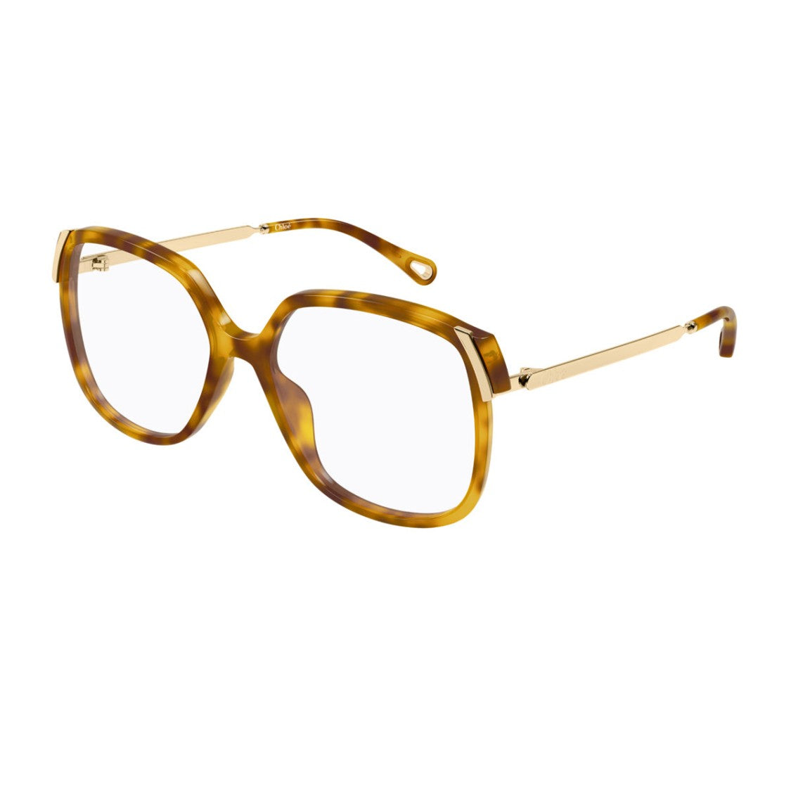 Chloé Havana Aly Retro Oversized Square Acetate Sunglasses