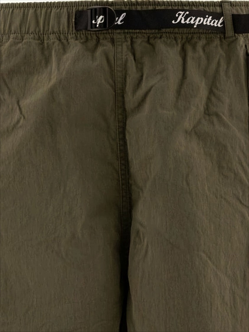 Kapital Utilitarian Brown Shorts With Adjustable Strap