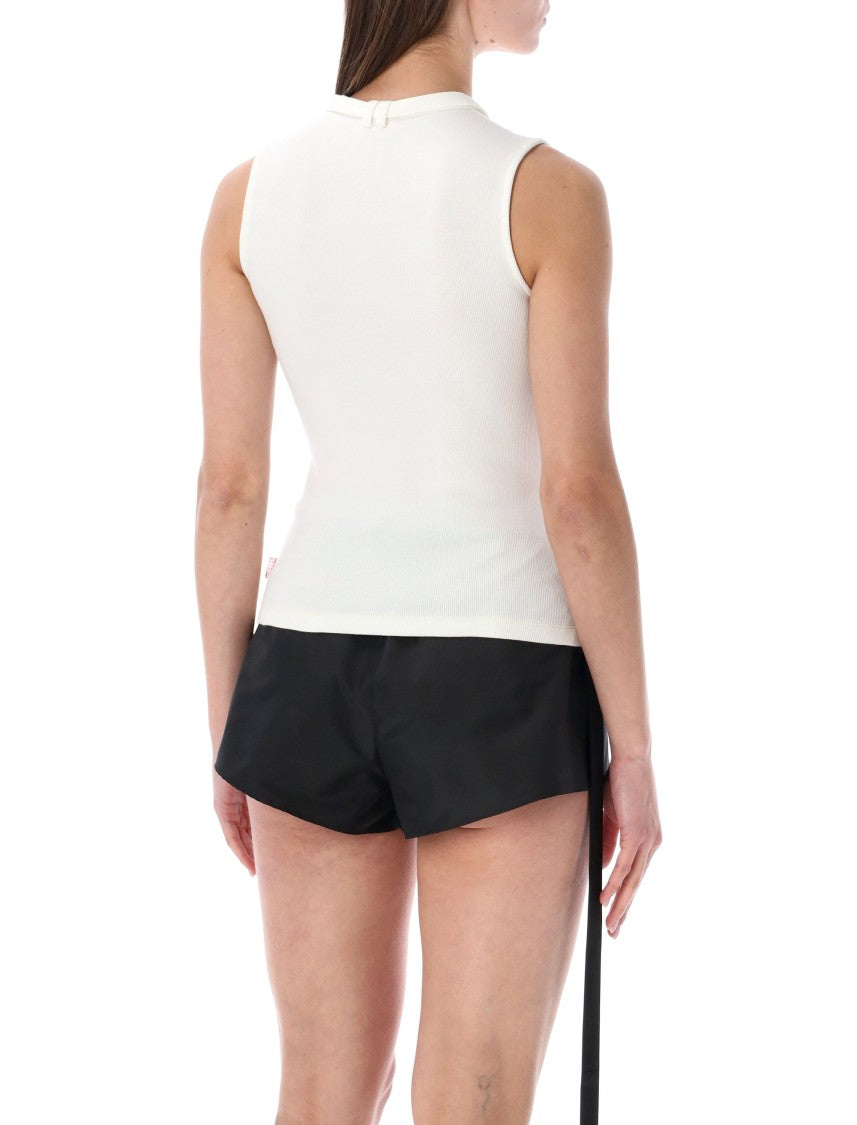 Diesel T-Iara Sleeveless Ribbed Cotton Top